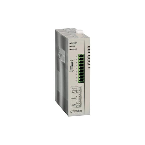 Delta DTC1000V industrial temperature controller with PID control and versatile sensor input for automation systems.