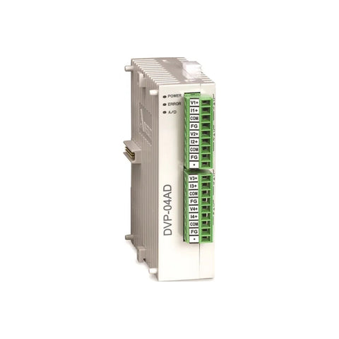 Delta DVP-04AD-S PLC Module, a dependable and compact control solution for industrial applications.