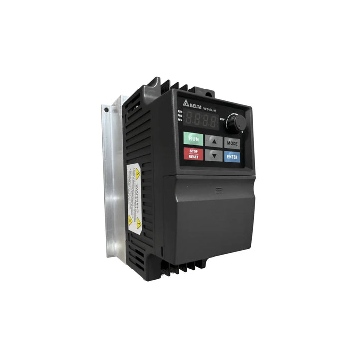 Delta VFD015EL43W-1 1.5 kW variable frequency drive for 200–240 V industrial motor control.