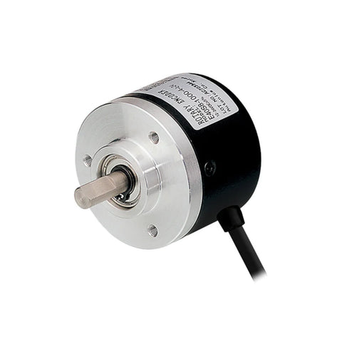 Autonics E40S6-1000-3-T-24 incremental rotary encoder with 1000 PPR and 5 mm solid shaft.