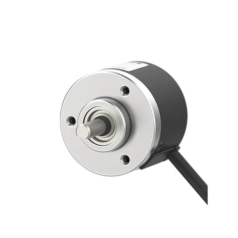 Autonics E40S6-500-3-T-24 incremental rotary encoder with 500 PPR and NPN open collector output.