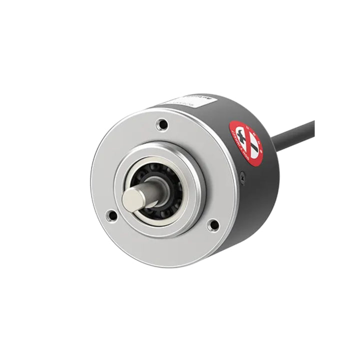 Autonics E50S8-5000-6-L-5 incremental rotary encoder with 5000 PPR and 8 mm solid shaft.