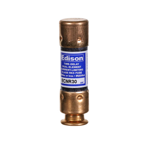 Eaton Edison ECNR30 Class RK5 fuse, 30 A, dual element, 250 V AC / 125 V DC