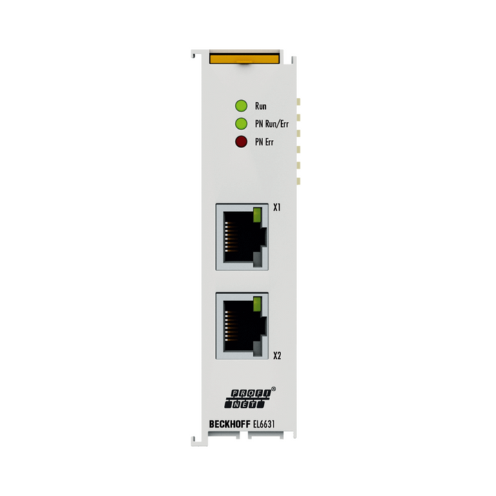 Beckhoff EL6631 terminal, EtherCAT to PROFINET RT controller, 2-port, DIN-rail