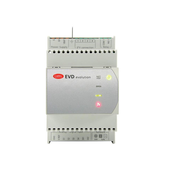 Carel EVD0000T20 twin driver, universal EVD Evolution controller, DIN rail, for stepper expansion valves