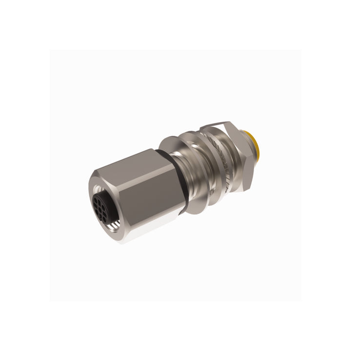 Turck FK FS 4.5 M12 metal field-wireable M12 female connector with screw terminals.
