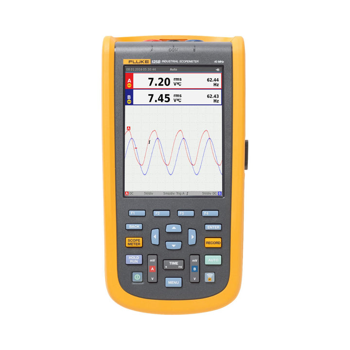 Fluke 125B ScopeMeter, 40 MHz oscilloscope, multimeter, and recorder in one handheld unit
