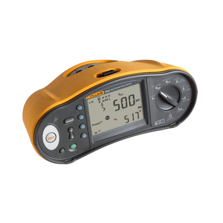 Fluke 1662 installation tester, insulation, loop and line resistance, RCD test, phase sequence