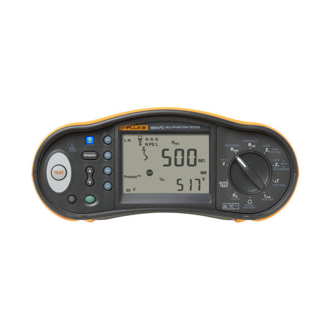 Fluke 1664 FC installation tester, auto test, insulation pretest, RCD type B support