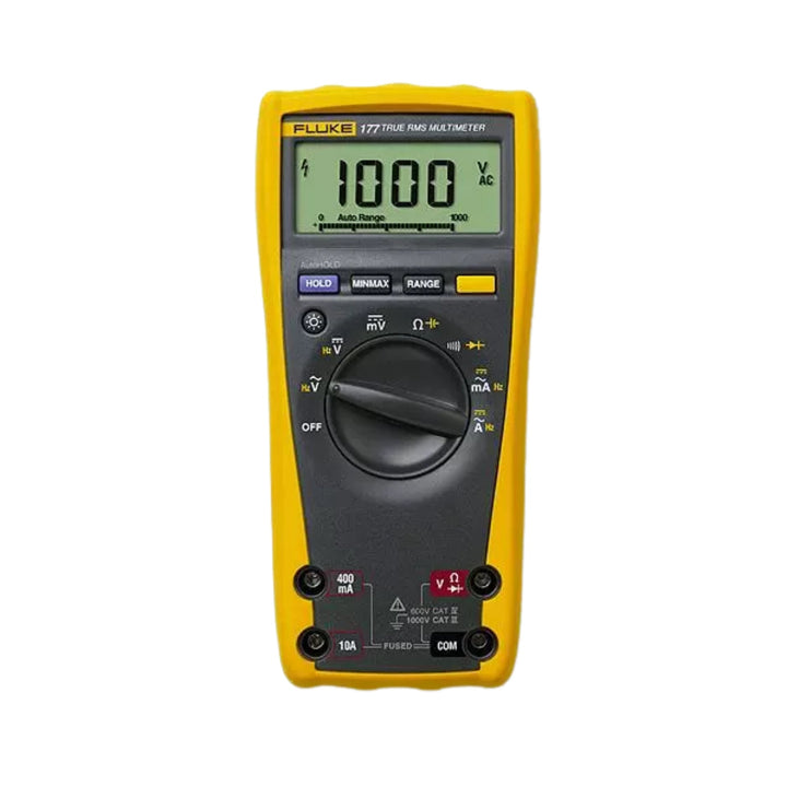 Fluke 177 true-RMS digital multimeter, 1000 V / 10 A, backlit display, CAT IV
