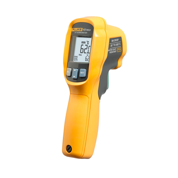Fluke 62 MAX infrared thermometer, -30 to 500 °C, 10:1 spot, laser, IP54