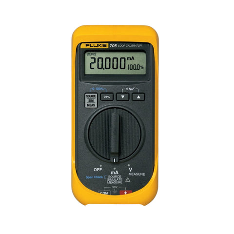 Fluke 705 loop calibrator, 0–20 mA, ramp/step, 24 V supply