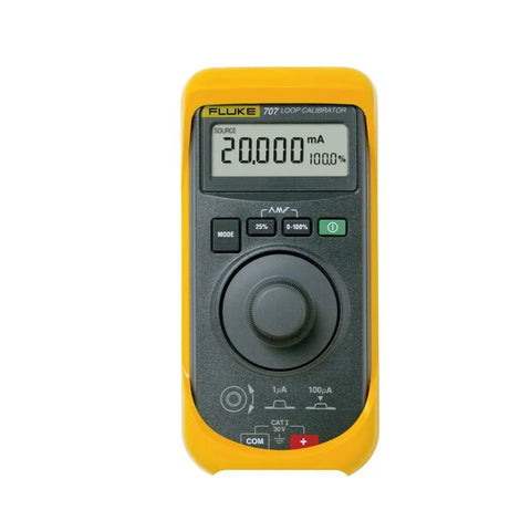 Fluke 707 loop calibrator, 0-20 mA / 4-20 mA, 0.015 % accuracy, 28 V DC, quick click knob