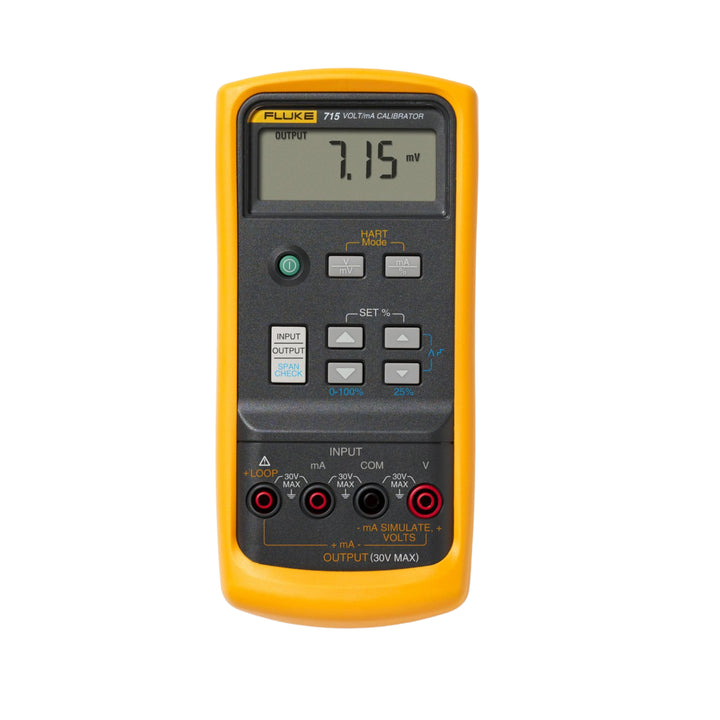 Fluke 715 volt/mA loop calibrator, 0-20 mA / 4-20 mA, 200 mV / 20 V, 0.01 % accuracy