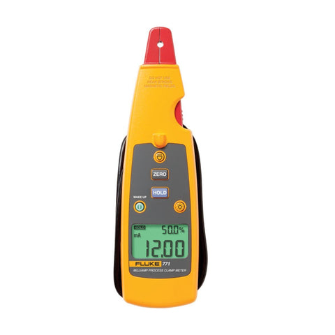 Fluke 771 milliamp process clamp meter, 4-20 mA loop, remote clamp, dual display, spotlight