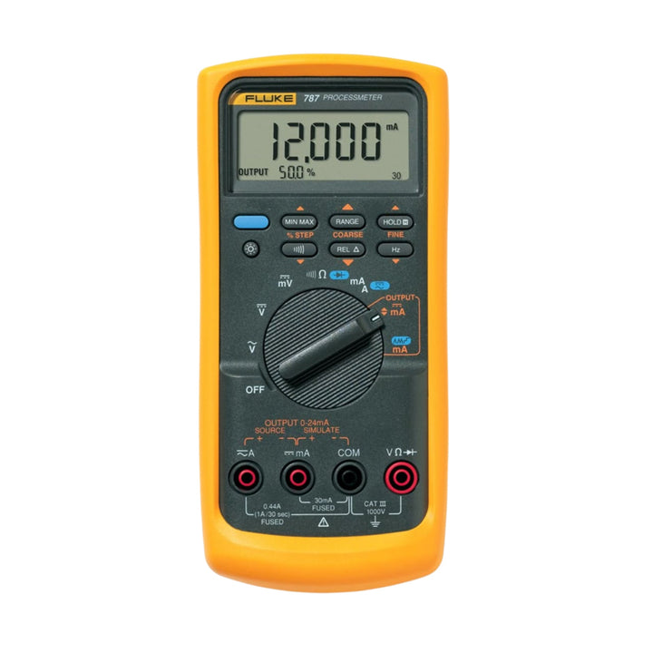 Fluke 787 ProcessMeter, handheld digital multimeter and mA loop calibrator, 1000 V, 20 mA