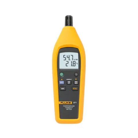 Fluke 971 temperature humidity meter, dual display, dew point, wet bulb, stores 99 readings