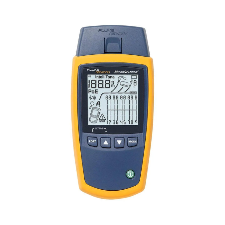 Fluke MS2-100 MicroScanner2 cable verifier, wiremap, length, and service detection