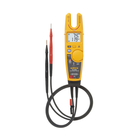 Fluke T6-1000 electrical tester with FieldSense, 1000 V / 200 A, open-fork, resistance testing