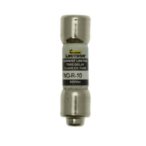 Bussmann FNQ-R-10 Class CC fuse, 10 A, 600 V, dual element, time-delay