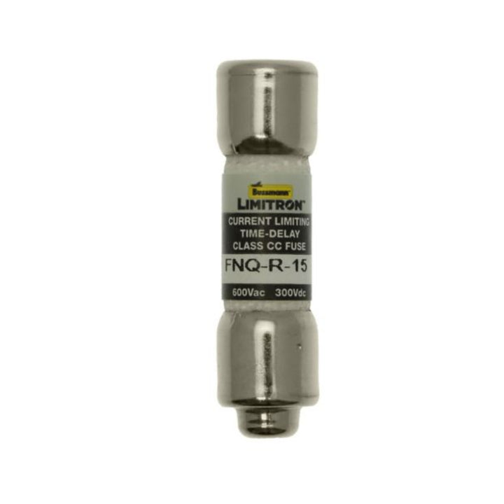 Bussmann FNQ-R-15 Class CC fuse, 15 A, 600 V, dual element, time-delay
