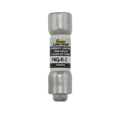 Bussmann FNQ-R-3 Class CC fuse, 3 A, 600 V, dual element, time-delay
