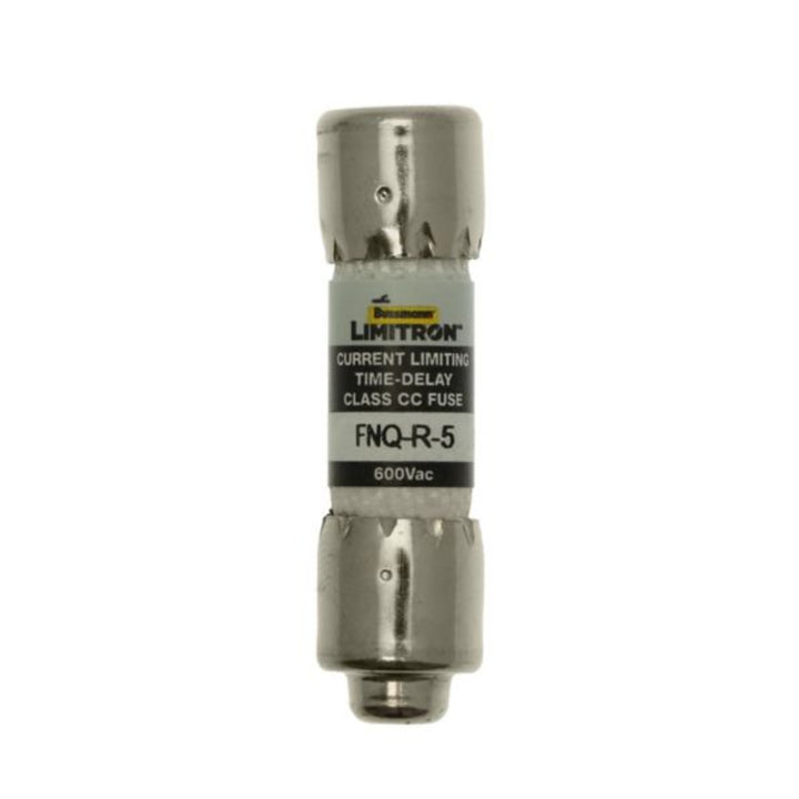 Bussmann FNQ-R-5 Class CC fuse, 5 A, 600 V, dual element, time-delay