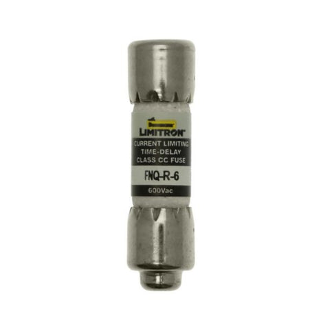 Bussmann FNQ-R-6 Class CC fuse, 6 A, 600 V, time-delay, dual element
