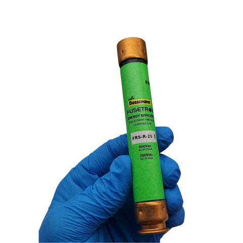 Bussmann FRS-R-25 Class RK5 fuse, 25 A, 600 V, dual-element time-delay