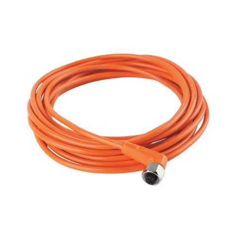 ifm EVT004 M8 angled 4-pin sensor cable, 5m length, PVC jacket. IP67-rated for industrial automation and compact installations.