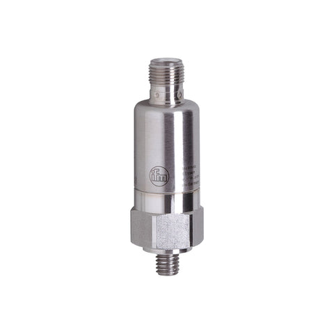 ifm VTV122 compact vibration sensor with adjustable switch output for early fault detection in motors, pumps, and industrial machinery.