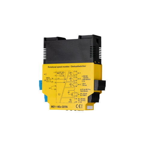 Turck IM21-14EX-CDTRI rotational speed monitor DIN rail module.