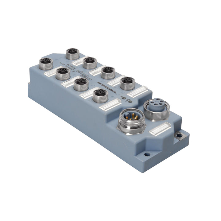 Turck JBBS 57 E811 passive M12 8-port junction box for industrial sensor distribution.