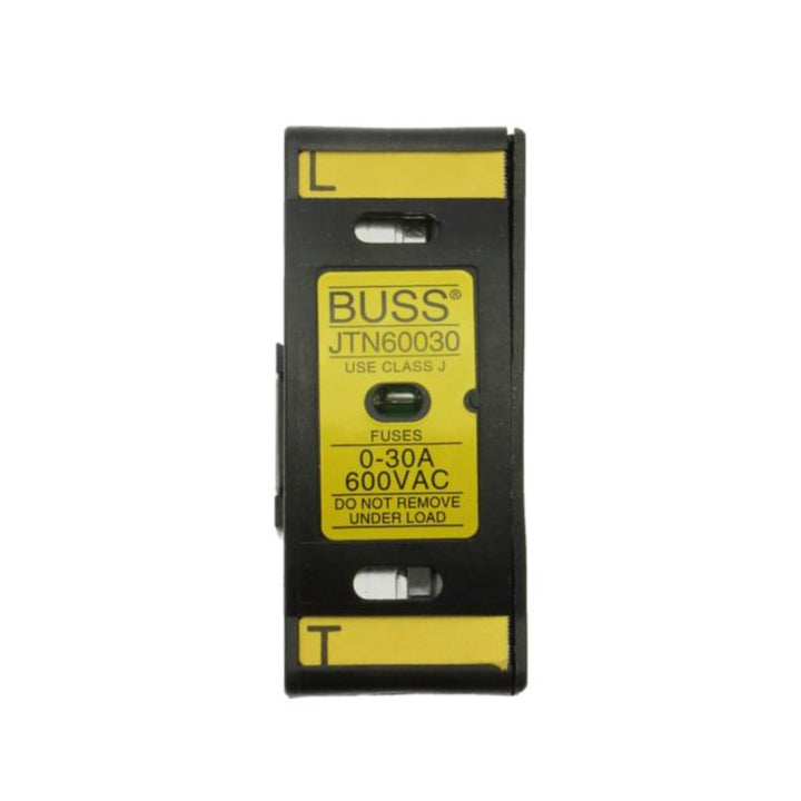 Bussmann JTN60030 finger-safe fuse holder, Class J, 30 A, 600 V, DIN rail mount