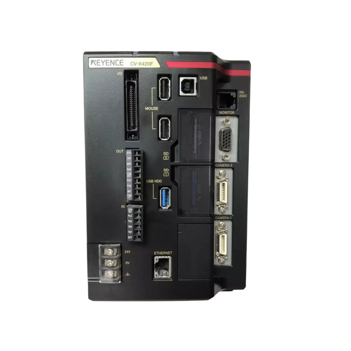 Keyence CV-X420F vision system controller for high-speed, real-time image processing and inspection in industrial automation environments.