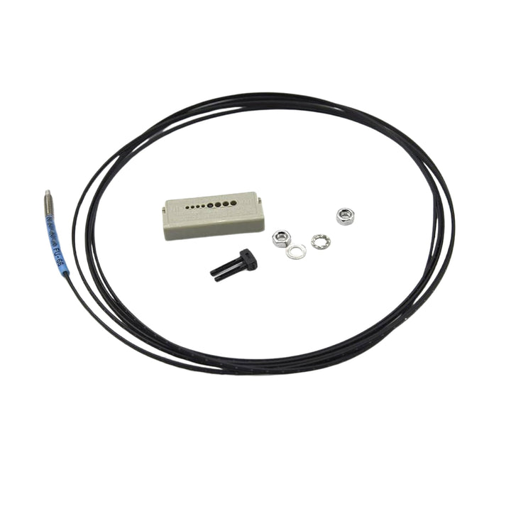 Keyence FU-66 fiber optic sensor head for high-speed, compact object detection in industrial automation and precision applications.