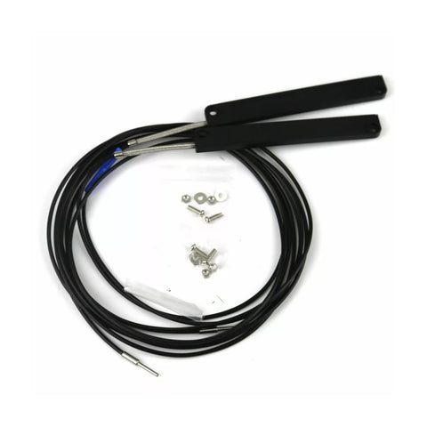 Keyence FU-A100 long-range fiber optic sensor head with heat-resistant sleeve for tough industrial detection. Shop now.