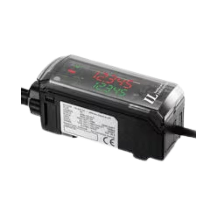 Keyence IL-1050 CMOS laser sensor for high-precision distance measurement in industrial automation with long range and fast response time.