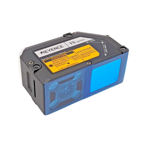 Keyence IX-055 laser displacement sensor head for height and profile detection. Compact, precise, and compatible with IX Series controllers.