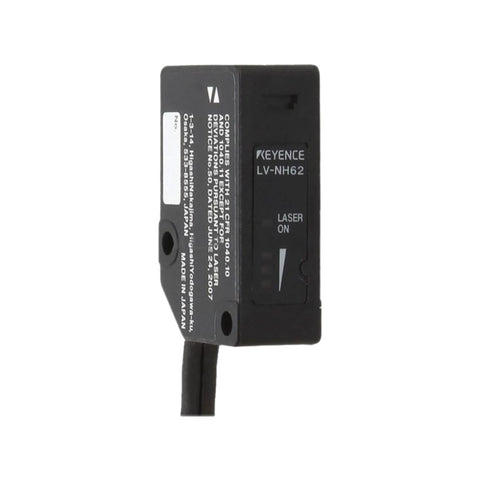 Keyence LV-NH62 coaxial reflective fiber sensor head for high-precision detection of small or glossy targets. Shop now.