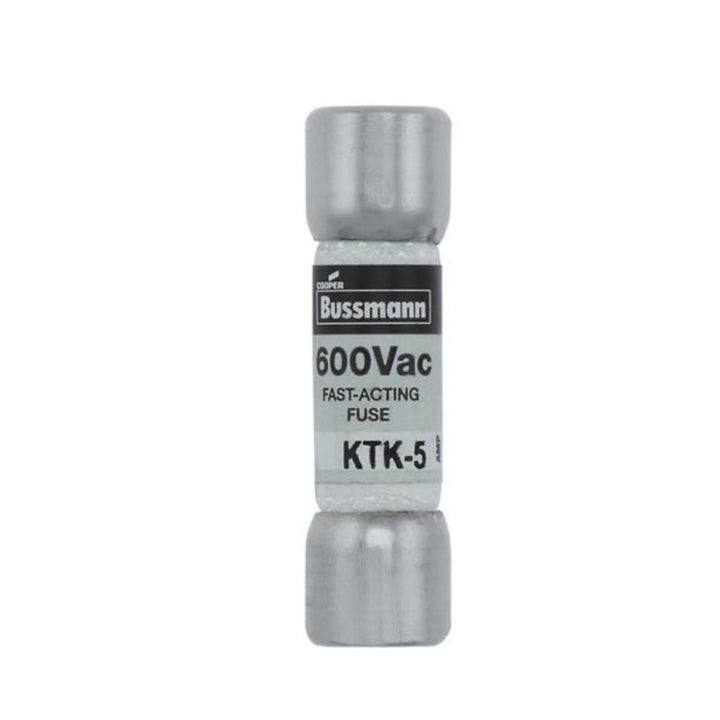 Eaton Bussmann KTK-5 fast-acting fuse, 5 A, 600 V, ferrule type