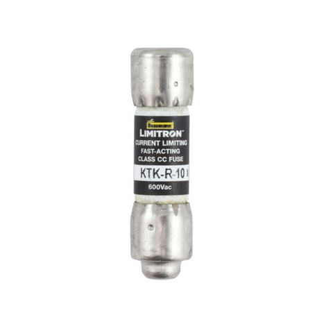 Bussmann KTK-R-10 Class CC fuse, 10 A, 600 V, fast-acting, current-limiting