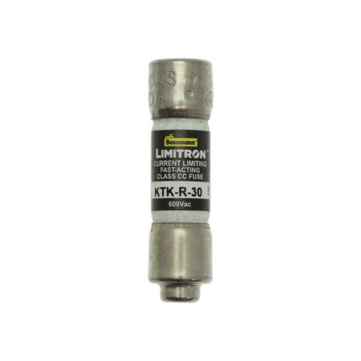 Bussmann KTK-R-30 Class CC fuse, 30 A, 600 V, fast-acting, current-limiting