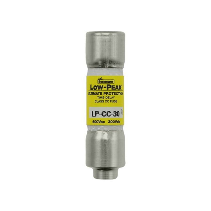 Bussmann LP-CC-30 Class CC fuse, 30 A, 600 V AC, dual element, time-delay