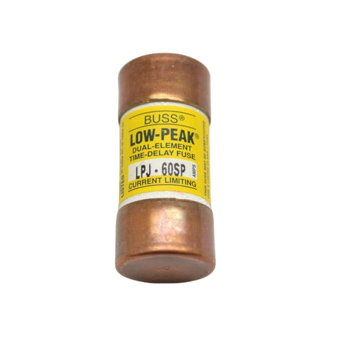 Bussmann LPJ-60SP Class J fuse, 60 A, 600 V AC, dual element, time-delay