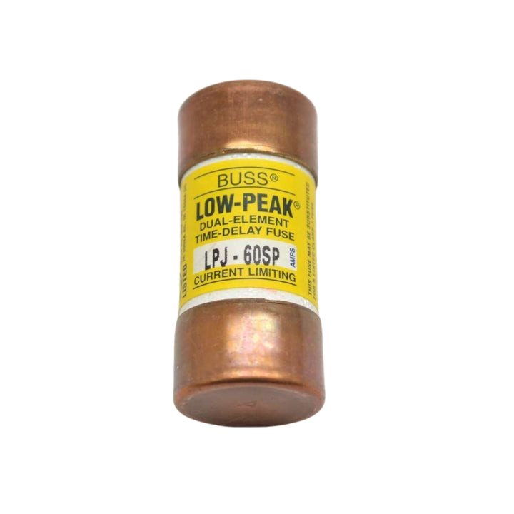 Bussmann LPJ-60SP Class J fuse, 60 A, 600 V AC, dual element, time-delay