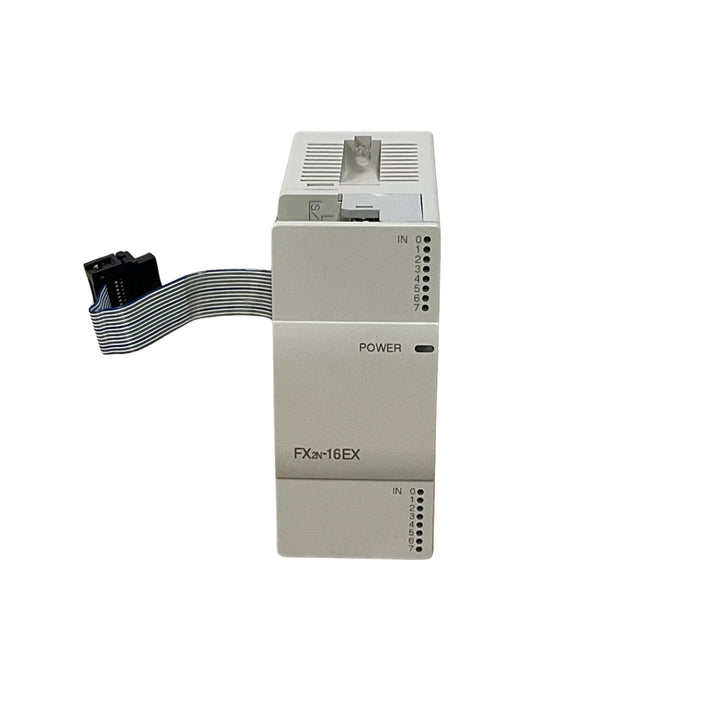 Mitsubishi FX2N-16EX-ES/UL input module, 16-point, 24V DC sink/source, for FX2N PLCs, UL listed.