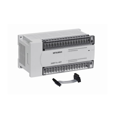 Mitsubishi FX2N-48MR-ES/UL PLC, 48 I/O, 100–240V AC, relay outputs, compact FX2N Series, UL listed.