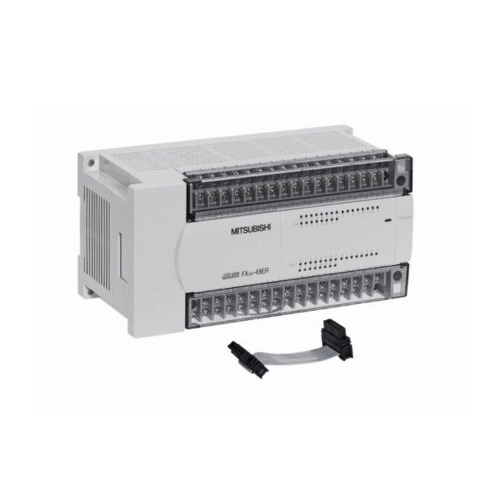 Mitsubishi FX2N-48MR-ES/UL PLC, 48 I/O, 100–240V AC, relay outputs, compact FX2N Series, UL listed.