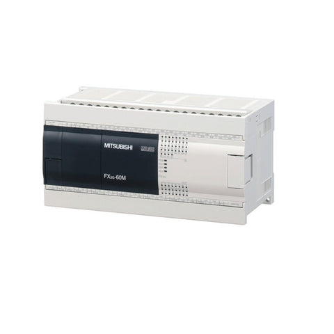 Mitsubishi FX3G-60MR-ES PLC, 60 I/O (36 inputs, 24 relay outputs), 100–240V AC, main unit controller for FX3G Series.